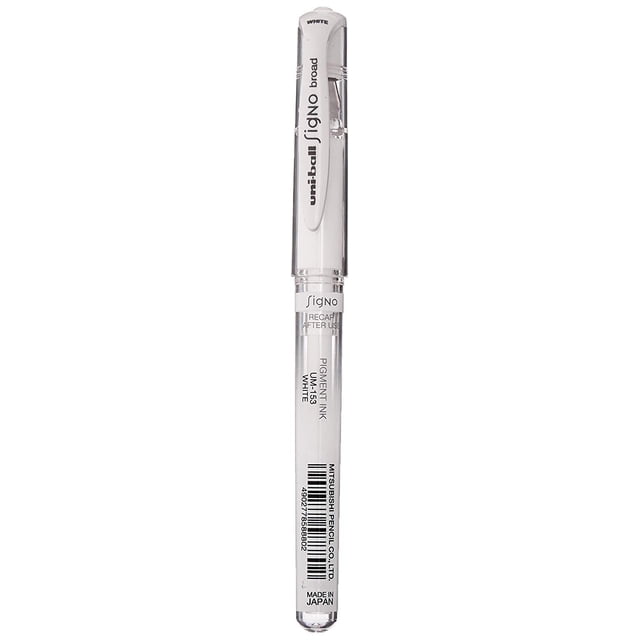 Uni-Ball Signo Broad Point Gel Impact Pen White 3 pens