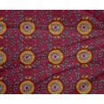 thumbnail image 4 of oneOone Tissu Polyester Lycra Feuilles & Floral Imprimé au Mètre 56 Pouces de Large, 4 of 4