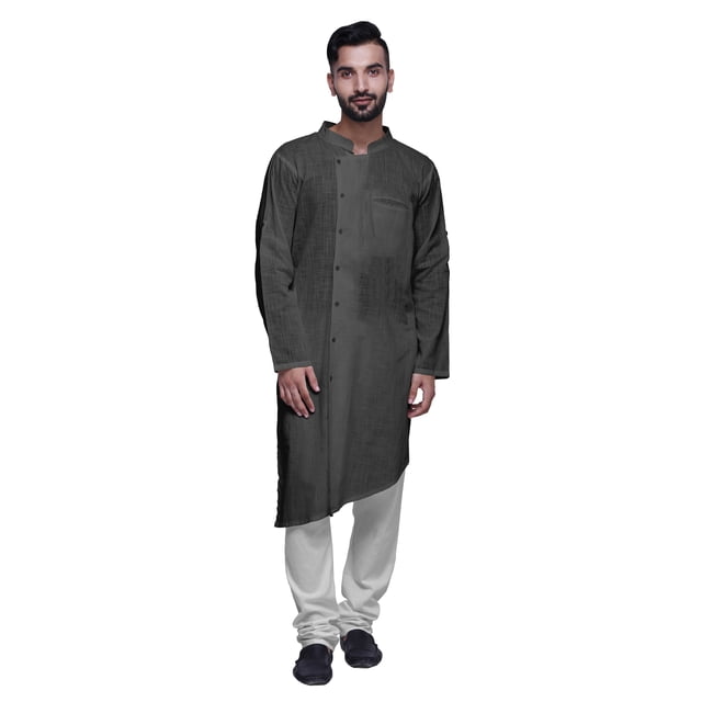 Atasi Kurta Pyjama Uni pour Hommes à Col Mandarin Kurta Pyjama Ethnique