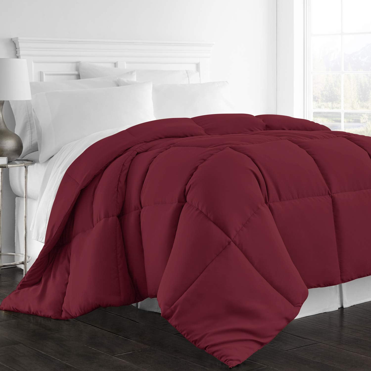 Beckham Hotel Collection King/Cal King Comforter - 1300 Series Goose Down Alternative Bed Comforters - Luxury King/Cal King Size Blanket - Machine Washable, All-Season Bedding, Duvet Insert - Gray