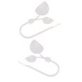thumbnail image 4 of jifeng Leaf Curtain Hook Window Drapery Tieback Hanger for Home Decoration - White,, 4 of 8