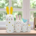 thumbnail image 4 of LSLJS Russian Nesting Dolls Easter Five Layer Robbit Set Crafts Children's Day Easter Gift Gift Toys, Easter Gifts Easter Decorations, 4 of 6