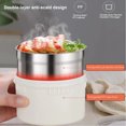 thumbnail image 3 of 2.9L Stackable Stainless Steel Thermal Compartment, Safe Leakproof Stackable Lunch Box with Strap Handle, Double Layer Vacuum Insulation Food Jar for School Office, 3 of 7