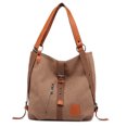 thumbnail image 1 of Women Tote Bag Large Capacity Dual-use Canvas Shoulder Purse Travel Backpack, 1 of 4