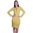 thumbnail image 1 of Moomaya Womens Full Sleeve Printed Midi Length Printed Bodycon Dress, 1 of 6