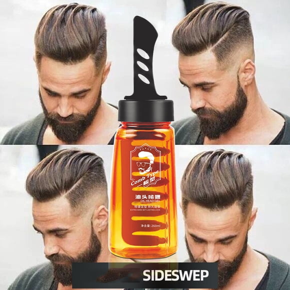 Beauty Products Clearance,Women Gifts,2-In-1 Hair Wax Gel with Comb Long-Lasting Men Hair Cream Salon Styling Gel Tool Grooming Hairspray for Men Flexible Hold Lightweight Hair Styling Gel 260ML