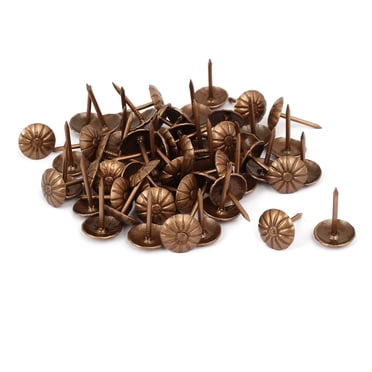 Unique Bargains Pince à Ongles à Pousser 7/16 Pieds Dia Marguerite pour Rembourrage, Tonalité Cuivre, 60 Pcs