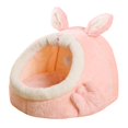 thumbnail image 1 of Cats Cave Bed Removable Soft Cushion Comfortable Cat Privacy Space Small Dog Bed Pink Large, 1 of 9