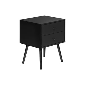 Monarch Specialties Accent Table, Bedroom, End, Living Room, Nightstand, Side Table, Storage Drawer, White Laminate, Modern, Contemporary