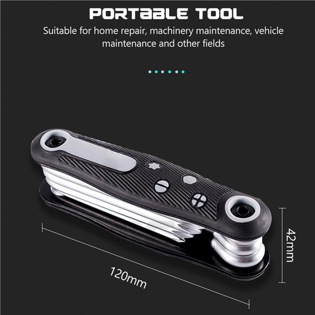8 in 1 Folding Screwdriver Set in 1 Folding Screwdriver Mini Screw Driver Bit Kit Portable Household Hand Tools (Torx)