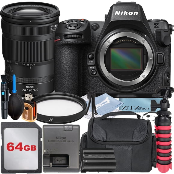 Nikon Z8 Mirrorless Camera with NIKKOR Z 24-120 mm f/4 S Lens + 64GB Memory Card + UV Filter + ZeeTech Accessory Bundle