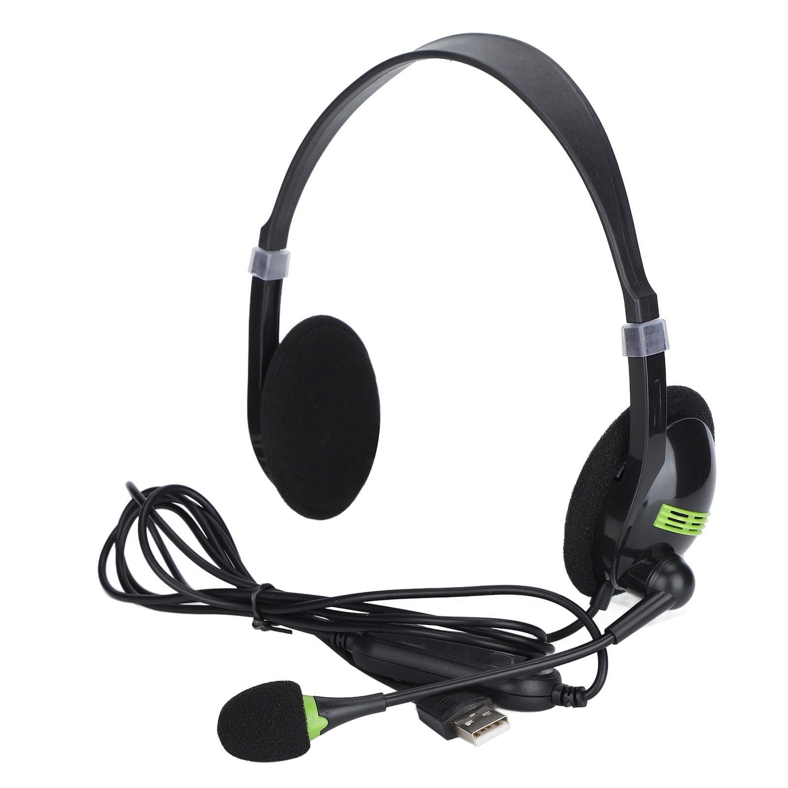 Casque Filaire 3,5 mm, Réduction de Bruit Connexion Directe Stéréo Flexible pour Bureau USB