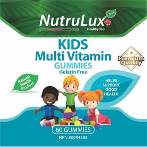 Kids Multivitamin ( 223 mg Vitamin A ) Halal Gelatin Free Gummies