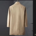 thumbnail image 4 of Lovzfmll Men's Trench Coat Mid-Length Button Front Notched Lapel Pockets Khaki, XL, 4 of 7