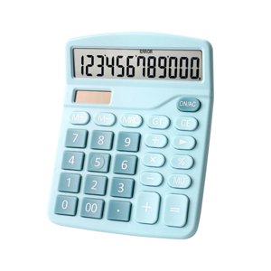 Labymos Calculatrice de bureau calculatrice de fonction standard avec 12-Digit grand LCD Affichage solaire & Batterie double alimentation pour les affaires de bureau de base à domicile