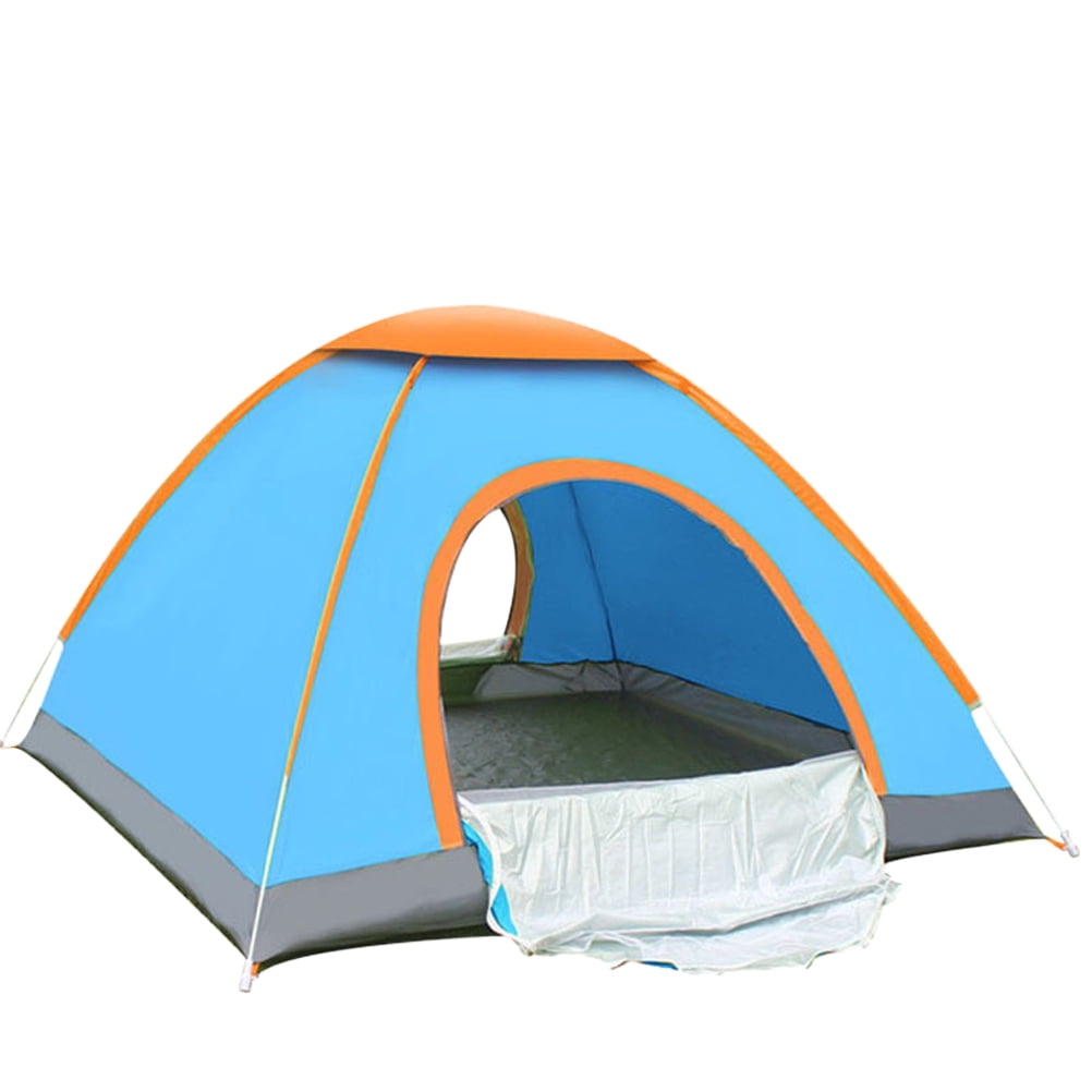 Double Person Automatic Open Tents Family Tents Folding Beach Tent Camping for Indoor Outdor Camping Beach Party Supplies (Sky-blue)