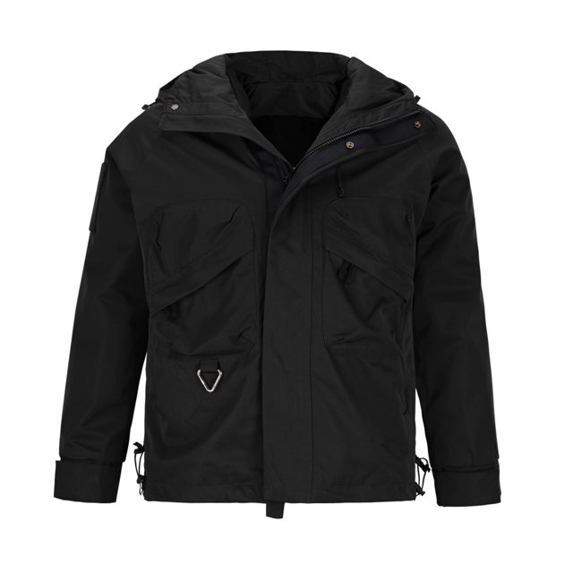 Pisexur Veste Coupe-Vent Homme Décontractée Unie à Multiples Poches à Capuche à Fermeture Éclair Garde au Chaud à Manches Longues Veste de Randonnée Homme Imperméable Grande Taille Vestes pour Hommes