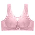 thumbnail image 1 of Virmaxy Soutien-Gorge Sans Fil pour Femmes Aguichant Grande Taille Mince en Dentelle Soutien-Gorge Rassemblant Sans Armature Confortable Fixe Ajustable Collection de Poitrine Coton Rose m, 1 of 7