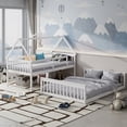 thumbnail image 4 of Costway Lit Superposé Style Maisonnette Simple sur Double avec Échelle et Garde-Corps Convertible en 2 Lits, 4 of 10
