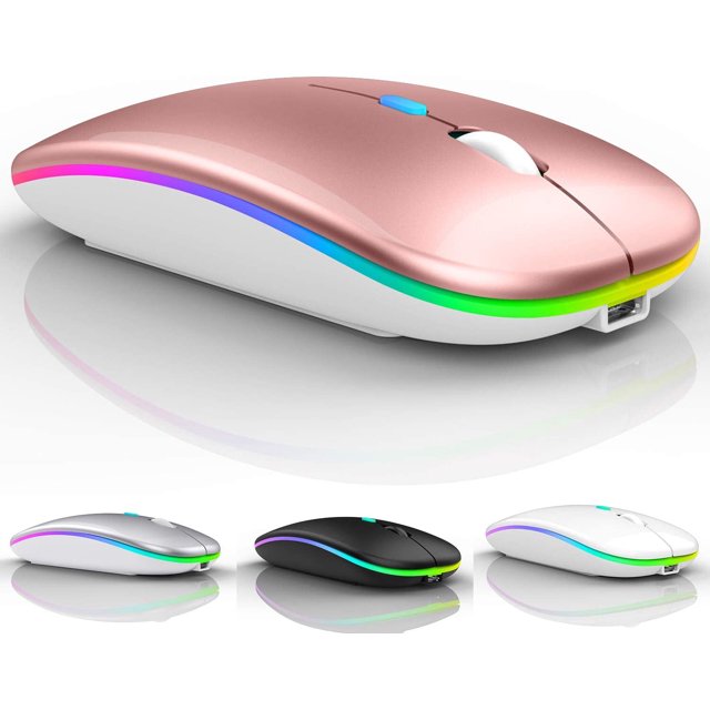 Bluetooth Rechargeable wireless Mouse for MacBook pro MacBook Air Mac Laptop Chromebook Windows Notebook MacBook HP PC DELL