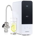 thumbnail image 1 of Costway 600 GPD Tankless Under-Sink RO System with 8-Stage Filtration & Smart LED Faucet Black + White-600 GPD, 1 of 10