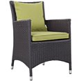 thumbnail image 2 of Modway Convene 2-Piece Aluminum Rattan Patio Dining Chairs in EspressoPeridot Patio Furniture, 2 of 3