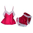 thumbnail image 2 of LSLJS 2PC Women Sexy Lace Patchwork Solid Lingerie Nightwear Underwear Robe Set Sleepwear, Lingerie Sets, 2 of 4