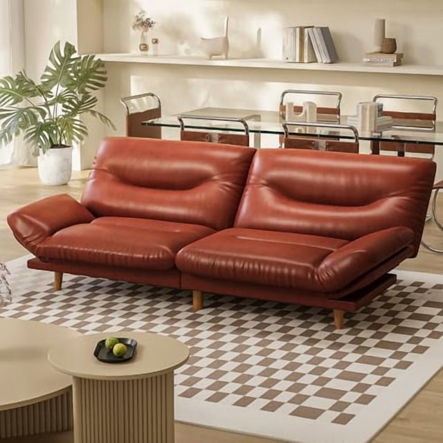 Homall Canapé-lit Futon avec Dossier Réglable et Accoudoirs Réglables sur Cinq Positions, Idéal pour les Petits Espaces comme le Salon Ou le Bureau.