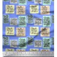 thumbnail image 1 of Soimoi Blue Georgette Viscose Fabric Motivational Quotes Text Print Fabric by the Yard 42 Inch Wide, 1 of 5