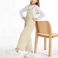thumbnail image 4 of Girls' Sleeveless Fleece Jumpsuit with BuiltIn Tank and Pockets for Ages 514 in Fall and Winter, 4 of 8