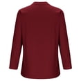 thumbnail image 5 of RKSTN Womens Tops Cotton and Linen V-Neck Long Sleeve Three Buttons Plus Size Tops Loose Fit Solid Color Basic Breathable Summer Tops Blouses, 5 of 5