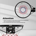 thumbnail image 3 of Costway 18" Basketball Rim with Double Springs & All Weather Net for Indoor & Outdoor Black, 3 of 9