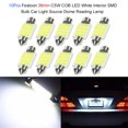 thumbnail image 3 of 10Pcs Feston 36mm COB LED Blanc Intérieur Ampoule Voiture Source Dôme Lampe de Lecture, 3 of 7