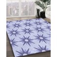 thumbnail image 3 of Ahgly Tapis d'Intérieur Lavable en Machine Carré Transitionnel Bleu Ciel, 7 Pieds Carré, 3 of 7