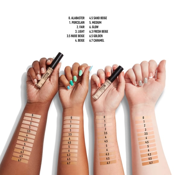 NYX PROFESSIONAL MAKEUP Anticernes Photogénique HD Studio à Applicateur, Couvrance Moyenne - Beige Nude