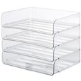 thumbnail image 2 of Acrylic Desk Organizer, Clear Letter Tray Desk Organizer, Stackable Document Organizer for Desktop, A4 Paper, Magazine, File Documents, Receipts, Set of 4, 12.6*9.4*10.2 Inch, 2 of 6