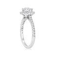 thumbnail image 2 of Bague de Fiançailles Halo en Diamant Rond 1 ct en Or Blanc 14 K, 2 of 3
