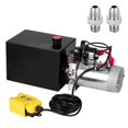 thumbnail image 2 of Double Acting Hydraulic Power Unit 12V 10.5 Quart Car Lift Hydraulic Pump Power Unit, Hydraulic Pumps with 10L Steel Tank, Car Lift Hydraulic Power Unit for Auto Repair, 2 of 9