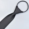 thumbnail image 2 of Zipper Men Ties Business Fashion Style Slim Men Neck Tie Simplicity Design Solid Color For Party Lazy Formal Ties (Black), 2 of 7