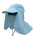 thumbnail image 1 of Sun Hat Summer Outdoor Hat Sun Protection Hat Windproof Breathable Hat Removable Face Neck Visors Cover Flap Folding Sun Hat Baseball Cap for Women Men, 1 of 8