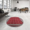 thumbnail image 4 of Ahgly Company Machine Washable Indoor Square Industrial Modern Rosy Brown Pink Area Rugs, 5' Square, 4 of 7