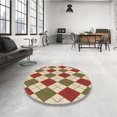 thumbnail image 4 of Ahgly Company Machine Washable Indoor Square Transitional Mahogany Brown Area Rugs, 8' Square, 4 of 7