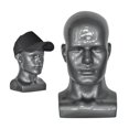 thumbnail image 2 of Freer PVC Male Mannequin Head Display Head Mannequin Display Wig makeup head model Head Stand Gray, 2 of 9