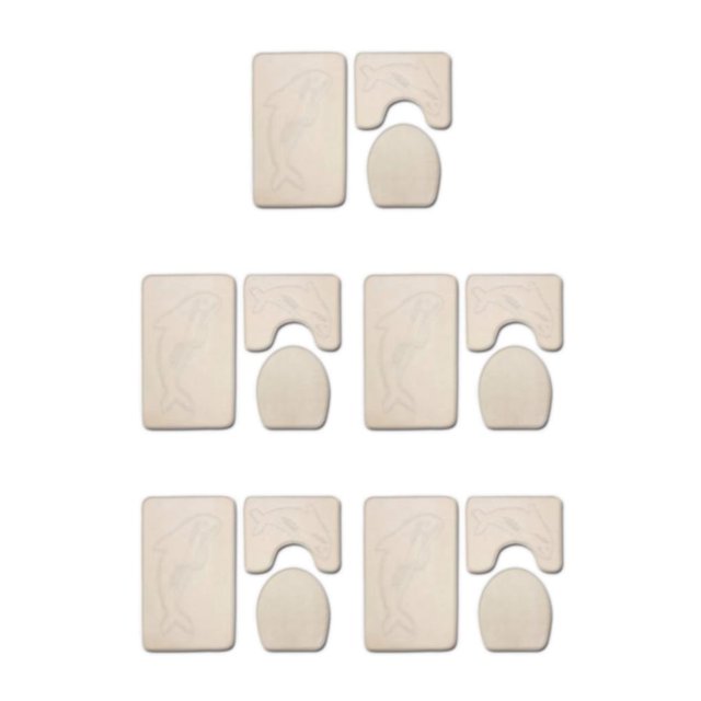 kurtrusly 3pcs Polyester Absorbent Bath Mat For Bathtub And Shower Easy To Install Durable Anti-slip PJ210611-B001 5Set