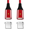 thumbnail image 1 of Magnetic USB C charging cable Magnetic data cable [2 pieces 1.2M] USB Type C cable 2.4A fast charging cable, 1 of 7