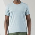 thumbnail image 1 of Mefallenssiah Mens T-Shirts, T-Shirt à Col Rond Décontracté à Manches Courtes, Couleur Unie, Été, Hommes, 1 of 6