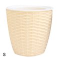 thumbnail image 3 of CAROOTU Cache-Pot Intérieur en Plastique Rotin Cache-Fleurs Rond Décor Moderne Durable, 3 of 7