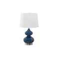 thumbnail image 3 of Monarch Specialties Lighting, 24"h, Table Lamp, Blue Glass, Ivory / Cream Shade, Contemporary, 3 of 4