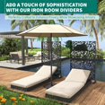 thumbnail image 2 of Bingirl |9527|Enhance Your Garden Privacy: Decorative Metal Outdoor Privacy Screen with Flower Design|, 2 of 7