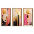 thumbnail image 2 of Designart "Serendipitous Circular Geometric Serenity VI" Modern Geometric Framed Wall Art Set Of 3 - Gold Abstract Frame Canvas Set For Living Room Decor, 2 of 6